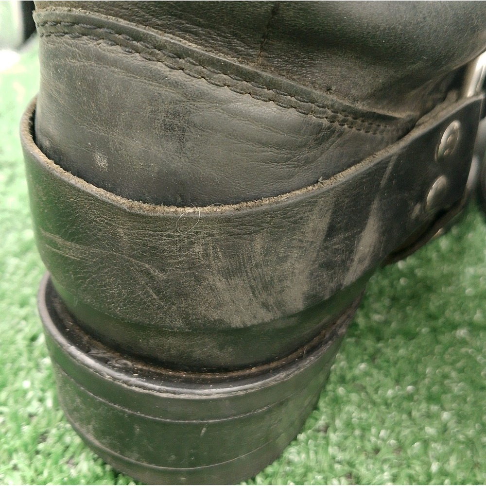 Double H HH Boot Company Mens Size 9 2E Wide Black Leather Harness Made In USA - Picture 12 of 14